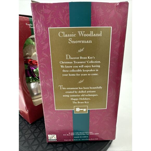 Lot Of 3 Y2K KMart Christmas Treasures Blown Glass Ornament Classic Snowman - Picture 6 of 6